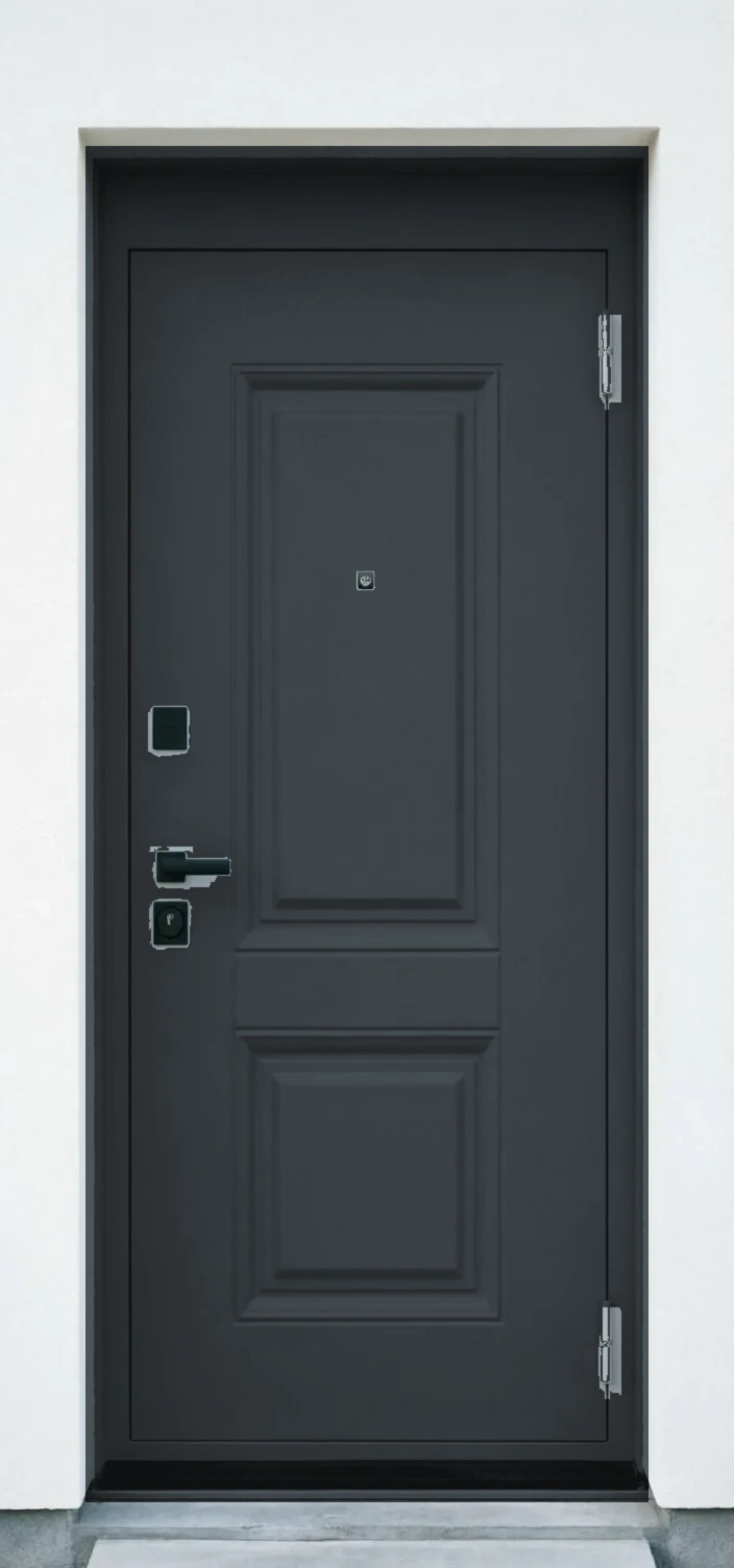 Стальная дверь «Лайт» с зеркалом антрацит в Краснозаводске